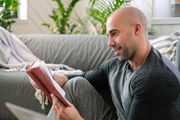 Lifestyle. Handsome man at home