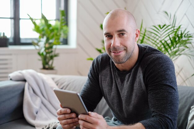 Lifestyle. Handsome man at home