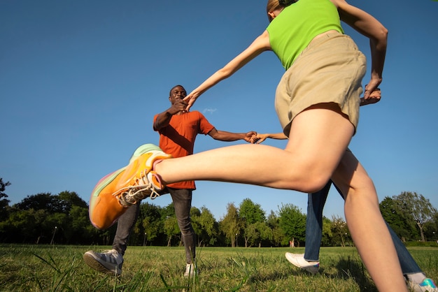 Free photo lifestyle of people jumping around