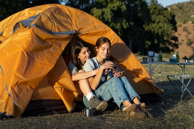 Free photo lifestyle of people living in camping