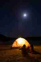 Free photo lifestyle of people living in camping