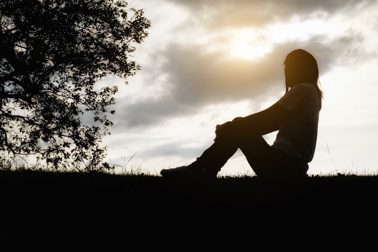 Free Photo lifestyle problem space beautiful sitting unhappy
