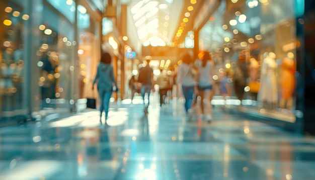 lifestyle scene from an ordinary mall in america
