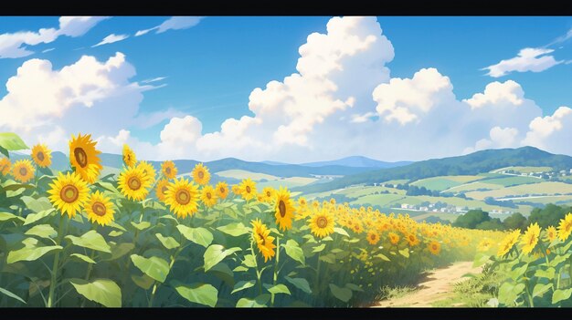 Free Photo lifestyle summer scene with cartoon design