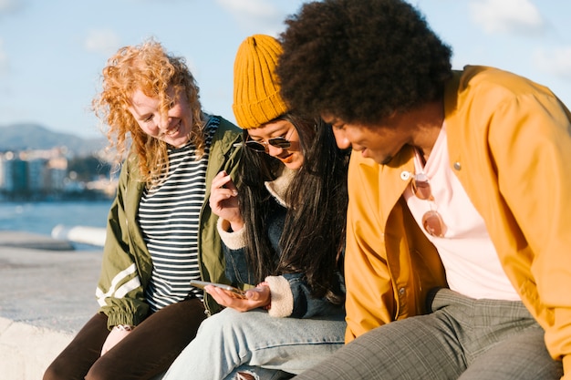 Lifestyle of young friends outdoors