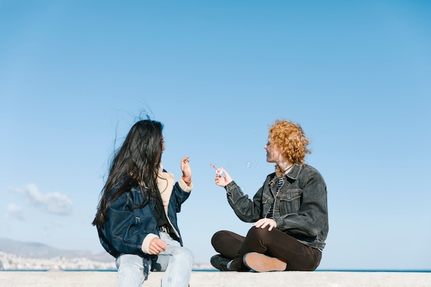 Lifestyle of young friends outdoors