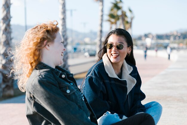 Lifestyle of young friends outdoors