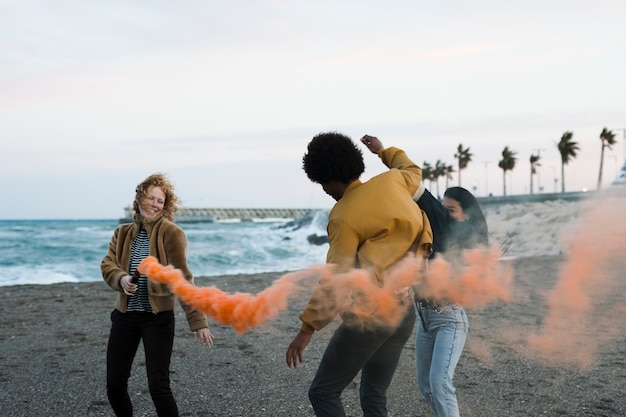 Lifestyle of young friends outdoors