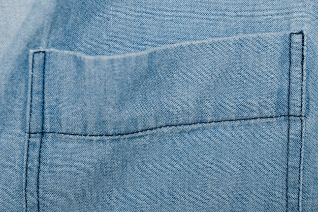 Light blue denim pocket