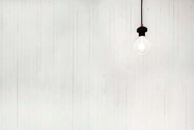 Light Bulb White Background Brightly Modern Concept