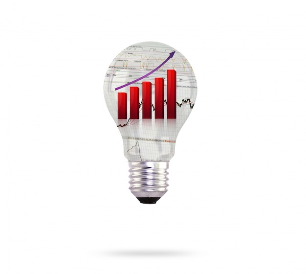 Light bulb with growing graph