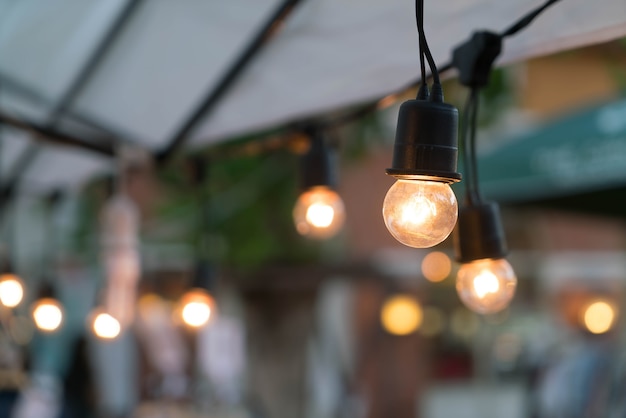 Foto gratuita decorazione luminosa della lampada incandescente