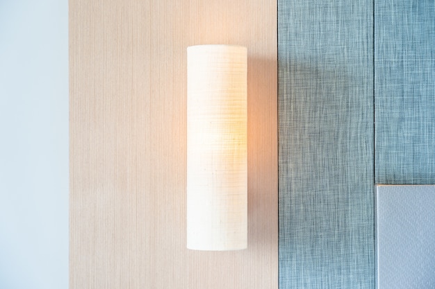 Light lamp on wall decoration interior