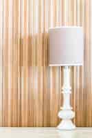 Free photo light lamp with copy space on wall