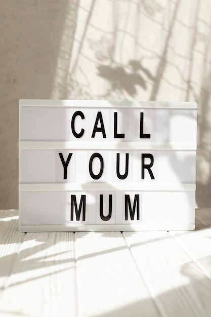 Lightbox with message for mothers day