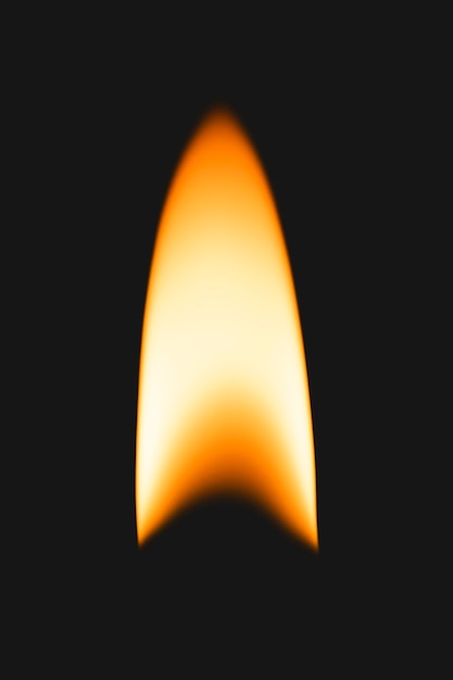 Элемент пламени зажигалки, реалистичное изображение горящего огня