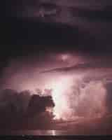 Free photo lightning storm in maldives