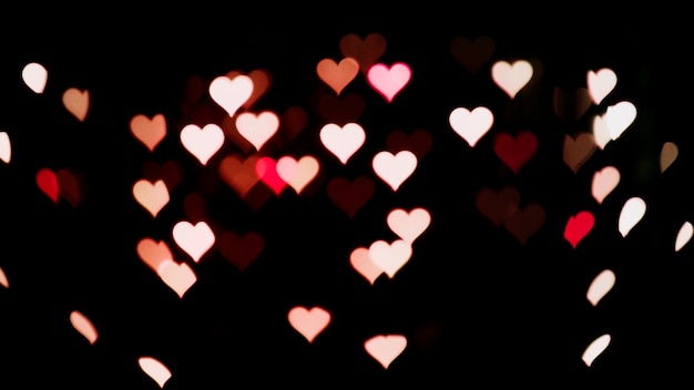 Lights background with hearts