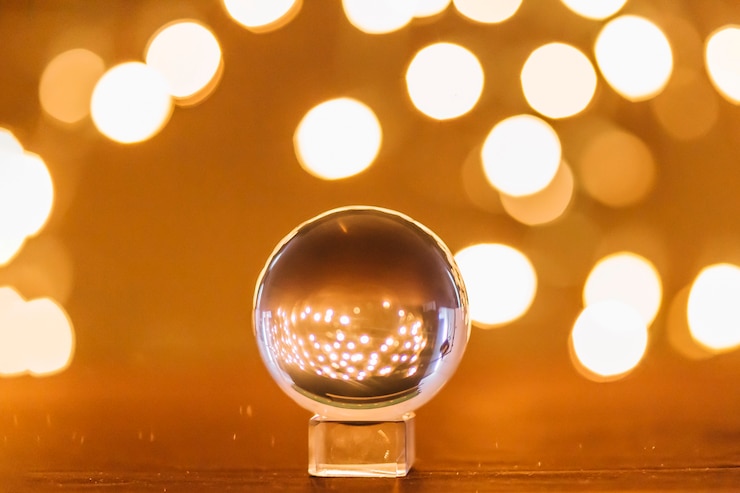 Free Photo lights near magic ball
