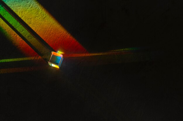 Lights prisms effect close up