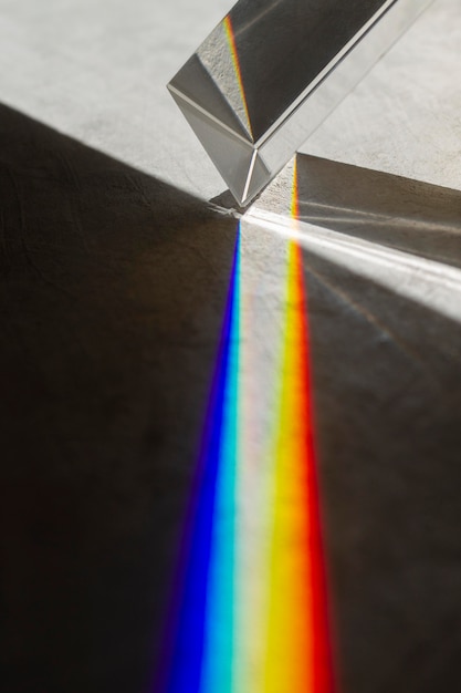 Lights prisms effect close up