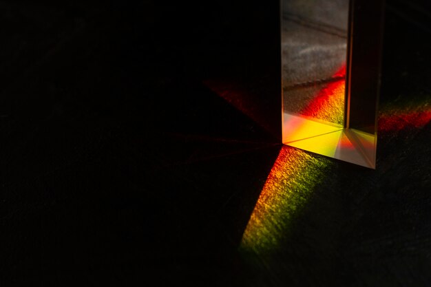 Lights prisms effect close up