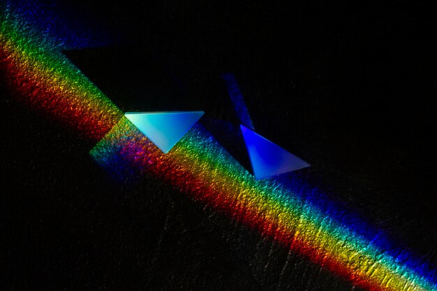 Lights prisms effect close up