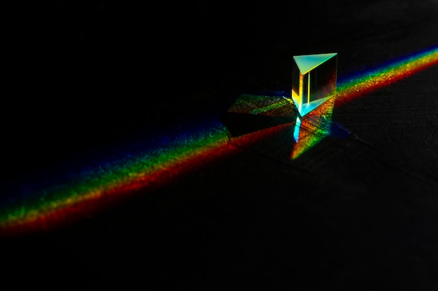 Lights prisms effect close up