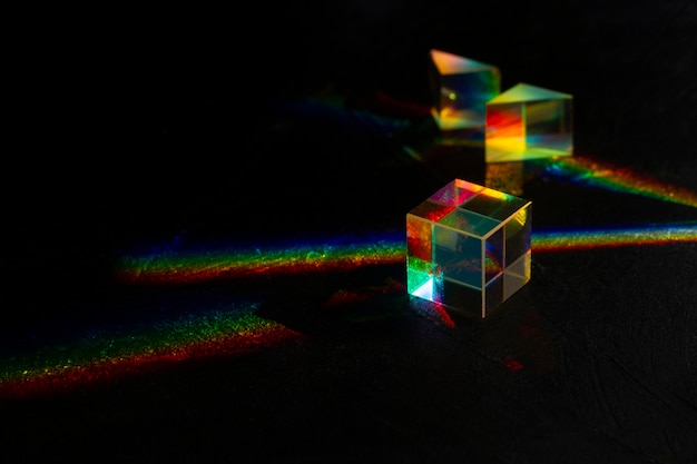 Free photo lights prisms effect close up