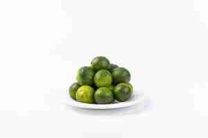 Free photo limes isolated on a white scene