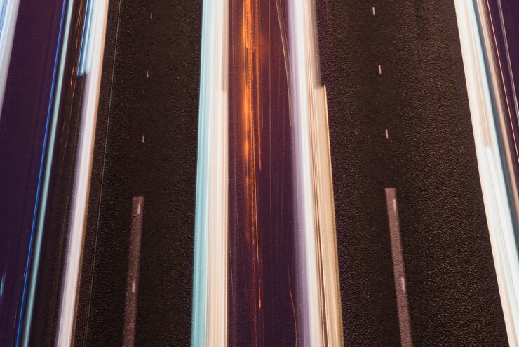 Free Photo line shaped neon lights background