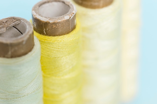 Free photo line of yellow thread reals