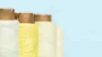 Free photo line of yellow thread reals