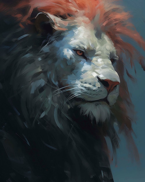 Lions digital art style