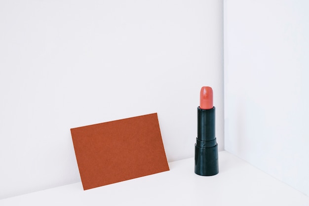 Lipstick and card