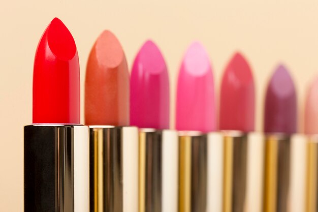 Lipstick shades arrangement