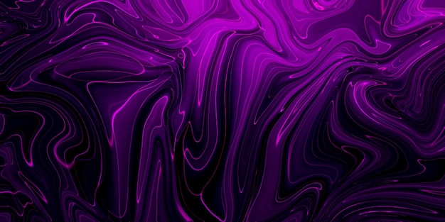 Жидкое фиолетовое искусство рисует абстрактный красочный фон с цветными всплесками и рисует современное искусство