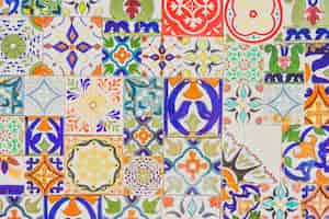 Бесплатное фото Лиссабонский стены текстуры цветочные марокканская