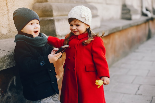 litlle kids in a park