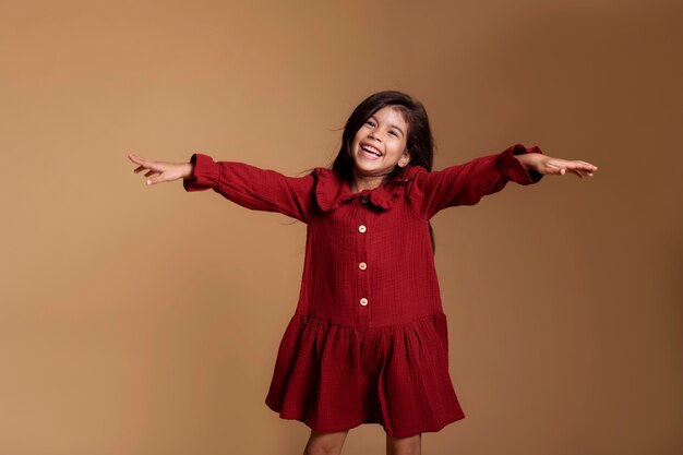 Little asian girl smiling portrait