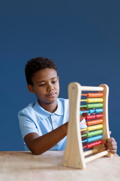 Little boy having an occupational therapy session