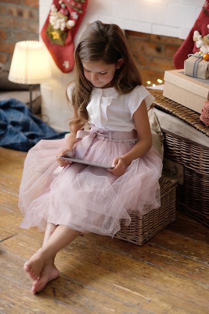 Little girl in a dress