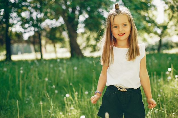 Little girl in a park