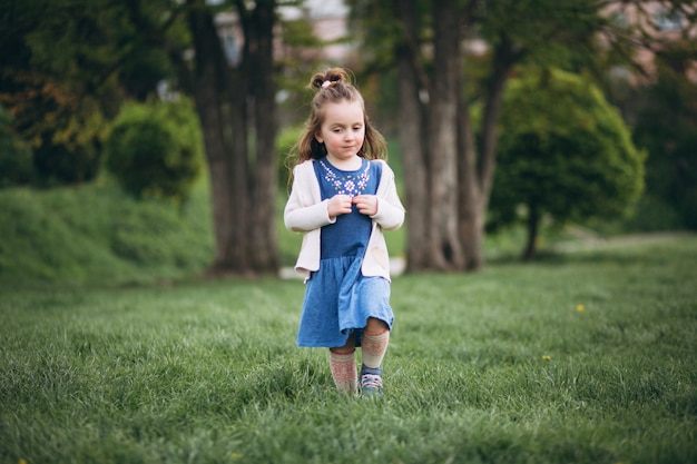 Little girl in park