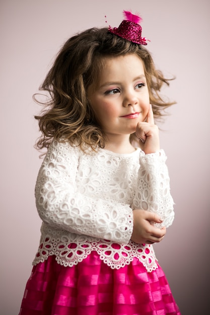 Little girl in studio