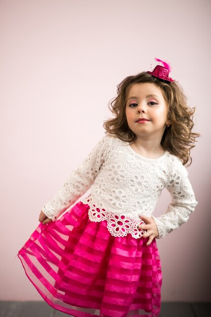 Little girl in studio