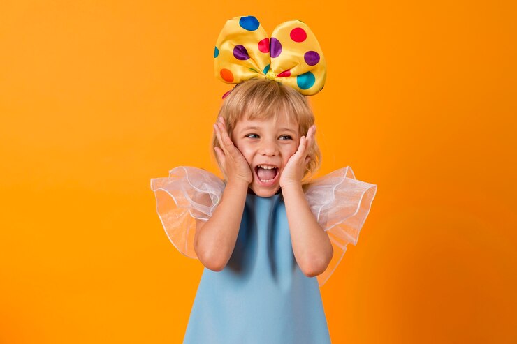 Free Photo little girl with festival costume