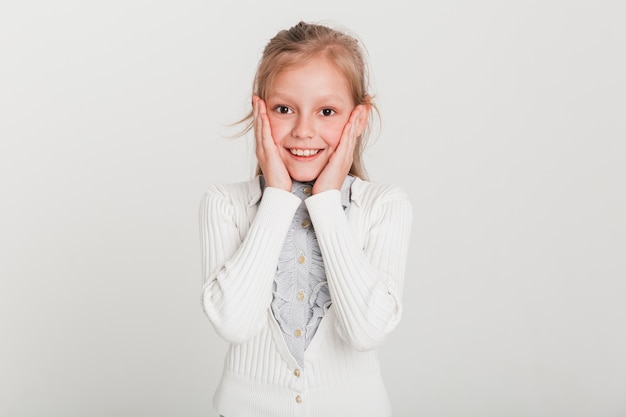 Little girl with surprised expression