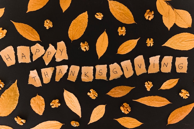 Little notes with letters between foliage 