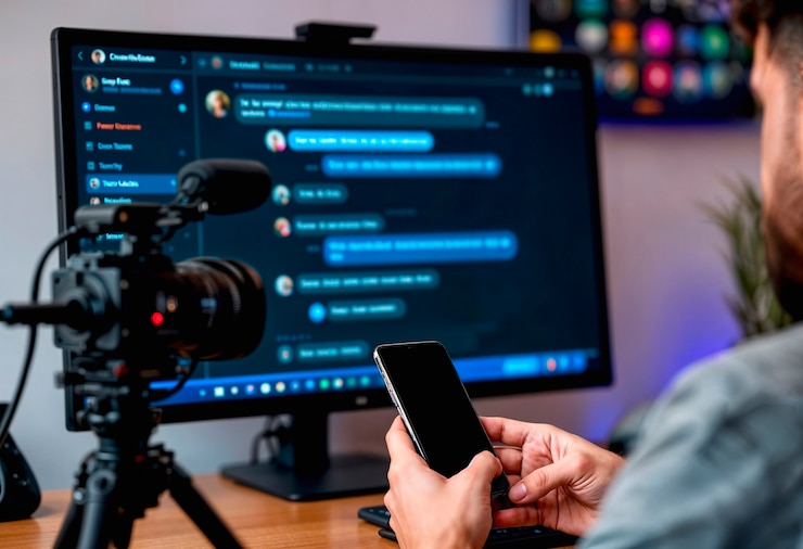 Free Photo live streaming setup
